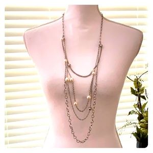 Premier Designs pearl silver ball necklace #2